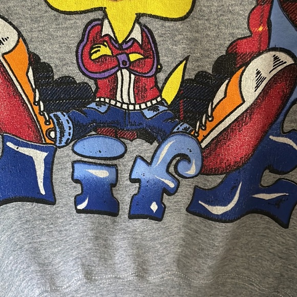 Vintage Looney Tunes Freeze Tweety Bird Get A Life Graphic Sweatshirt - Picture 7 of 13